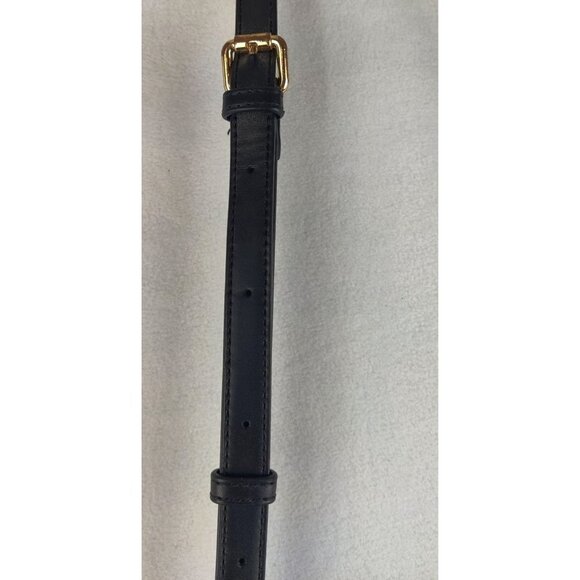 Crossbody Shoulder Strap Dark Grey Vegan Faux Leather Messenger Bag - Picture 7 of 11